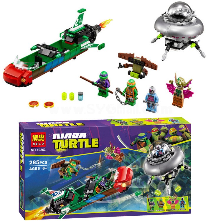 DIY Teenage Mutant Ninja Turtles Assembly Blocks Figure Toys-Air Attack
