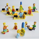 DIY LOZ Simpson Assembly Blocks Figure Toy 6Pcs Set 9901-9906