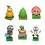 6 x Plants vs Zombies Toys Kongfu World Series Game Role Figures Display Toy Polymer Clay Decorations 