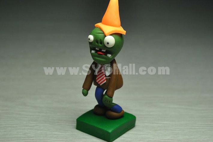 Plants vs Zombies Toys Series Game Role Figures Zombies Polymer Clay Toys 6Pcs Set