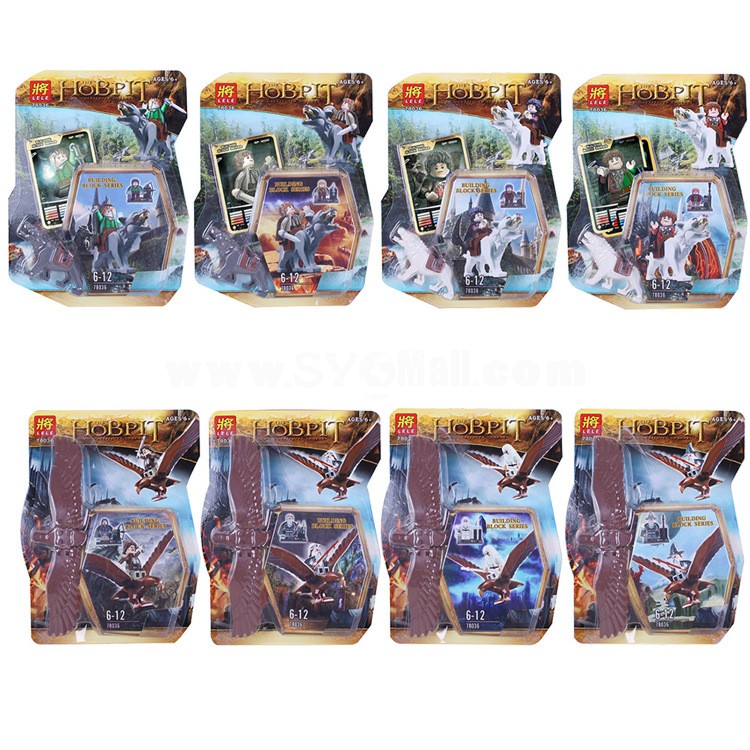 Lord of the Ring Block With animals Mini Figure Toys Compatible with Lego Parts 8Pcs Set 78036