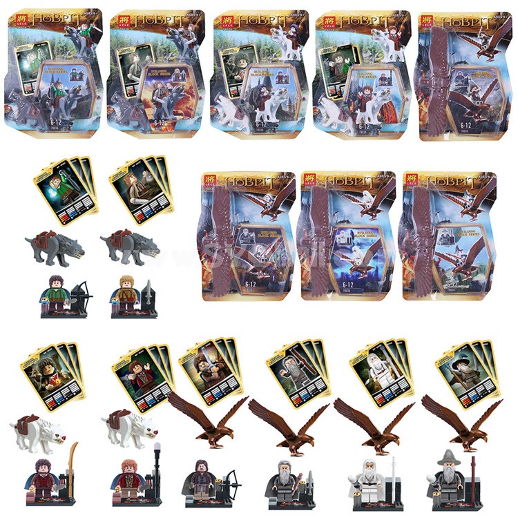 Lord of the Ring Block With animals Mini Figure Toys Compatible with Lego Parts 8Pcs Set 78036