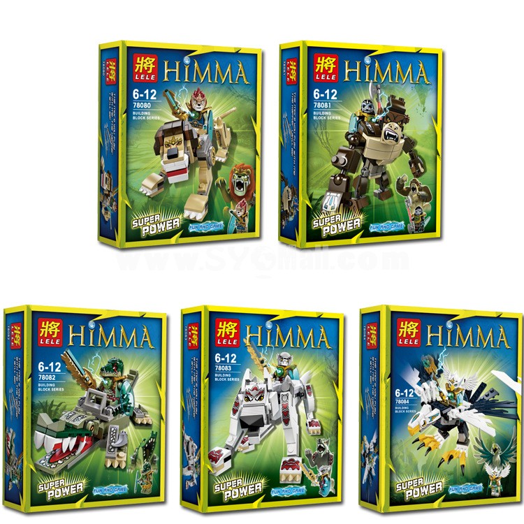 Chima 2 Block Mini Figure Toys Compatible with Lego Parts 5Pcs Set 78080-78084