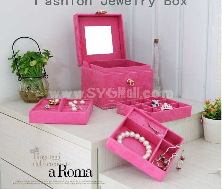 GUANYA Stylish Flannelette Multilayer Jewel Box (670-A8)