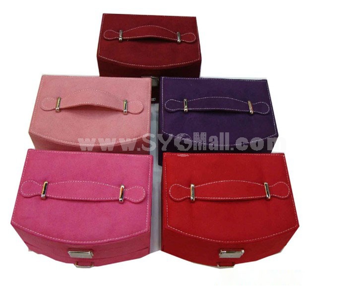GUANYA Stylish Flannelette Fan-shaped Jewel Box (703-A8)