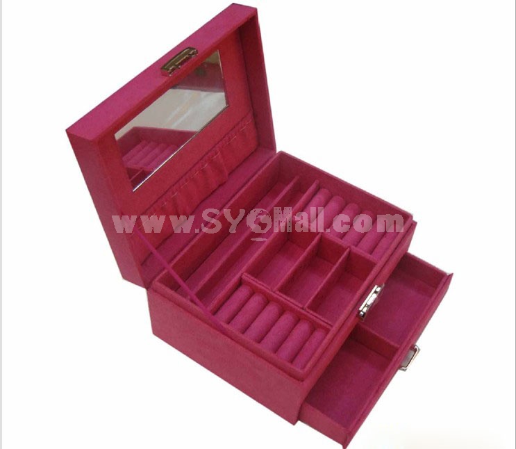 GUANYA Stylish Flannelette Single-layed Jewel Box (634-A8)
