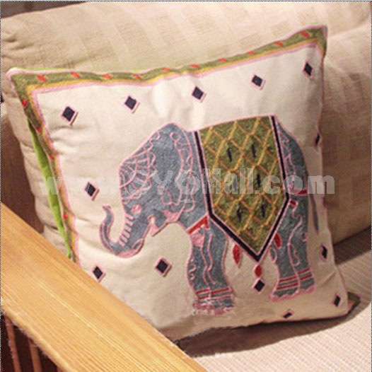 Senhot Durable Elephant Square Pillow Shams (Pillowfillow included)