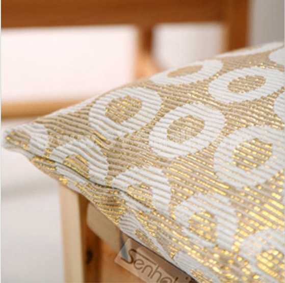 Senhot Simple Circle Pattern Cotton Decorative Pillow Cover