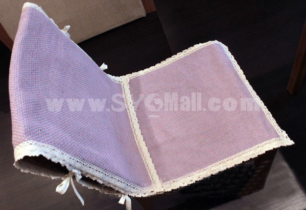 Senhot Fashion Purple Lattice Pattern Cotton Dining Chair Slipcovers set