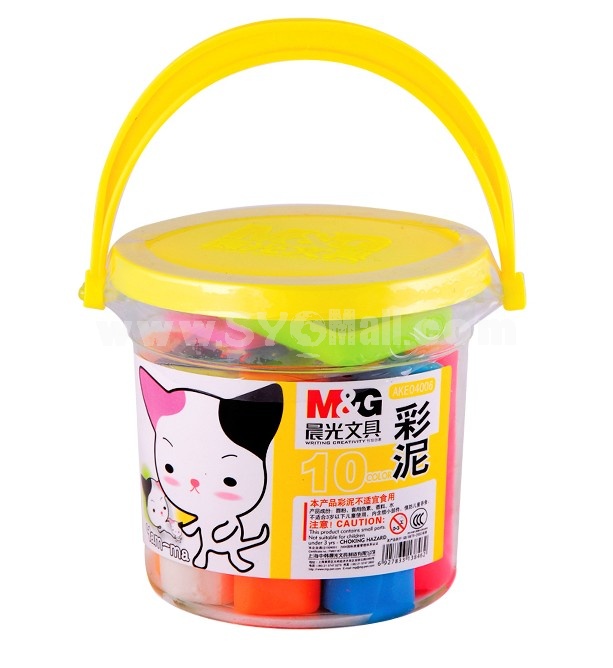 M＆GTM 10  Colors*10 Bars Plasticine Modelling Clay for Kids