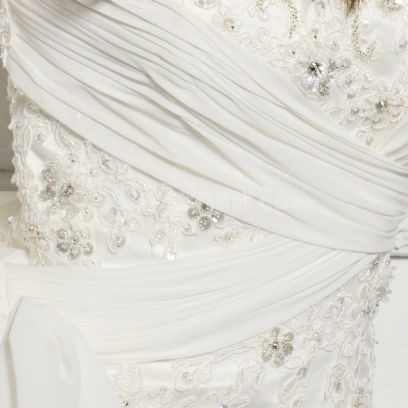 MTF Classic Elegant Lace Sweep Train Trumpet/Mermaid Wedding Dress S1285