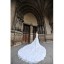 MTF One Shoulder Glamorous Strapless Mermaid Ruche Wedding Dress S1231