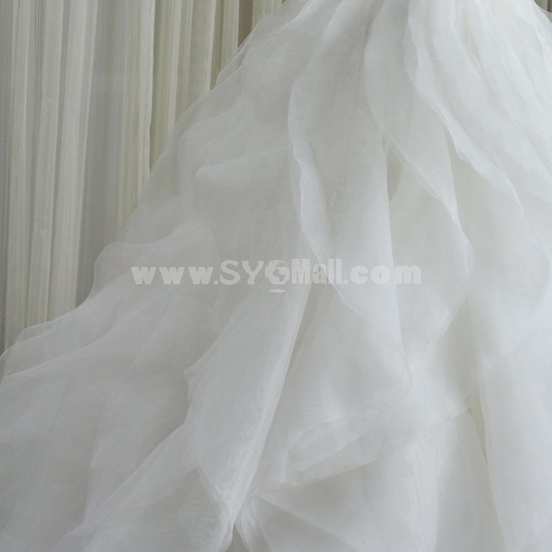 MTF Classic Strapless Sweetheart Layered Net Wedding Dress S660