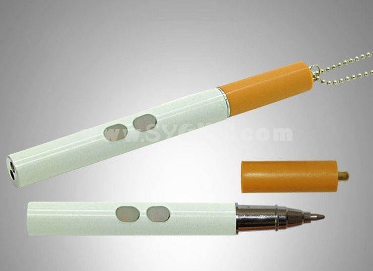 Multi-function cigar shaped light pen with key ring