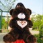 Large size 115cm heart and bear shaped plush toy black