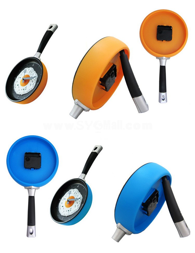 Creative Happy Time Omelette Pan Wall Clock