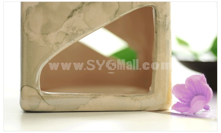 Delicate Hollow Glazed Ceramic Furnace Essential Oil Bowl Shape (L910)