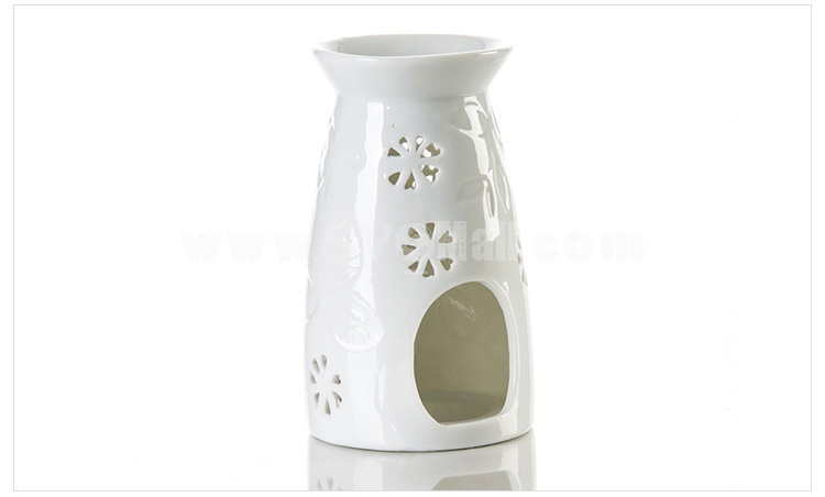 Delicate Hollow Glazed Ceramic Furnace Essential Oil (E)