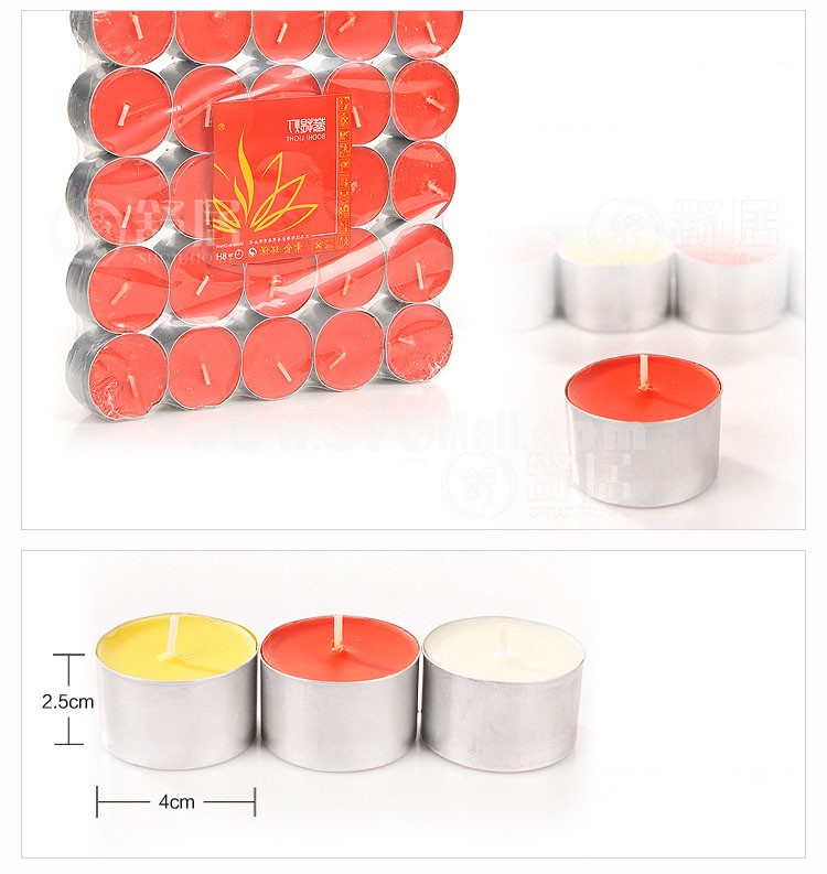 TALENT FAREAST Smokeless Scented Candle Air Fresh 8 Hours 25G×50 

