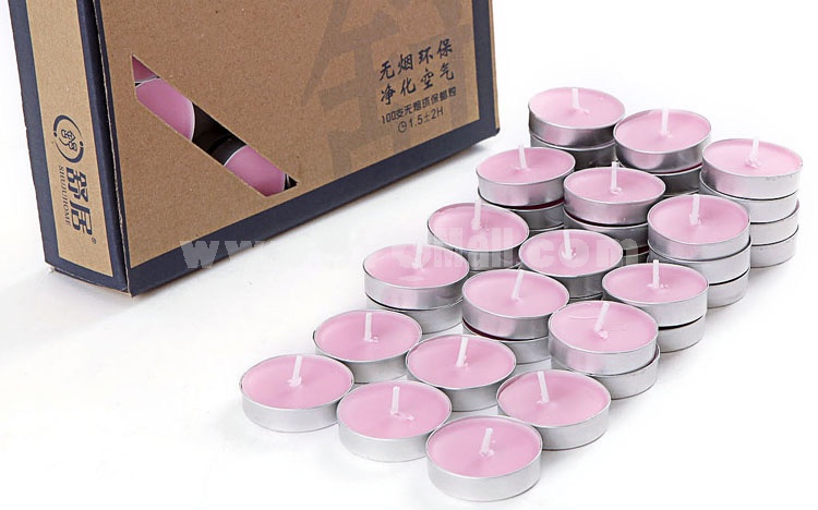 SHUJUHOME Smokeless Scented Candle Air Fresh 2 Hours 7G×50