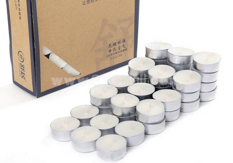 SHUJUHOME Smokeless Scented Candle Air Fresh 4 Hours 14G×50
