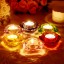 Crystal Glass Candleholder European Style 6 Colors (SJ113)