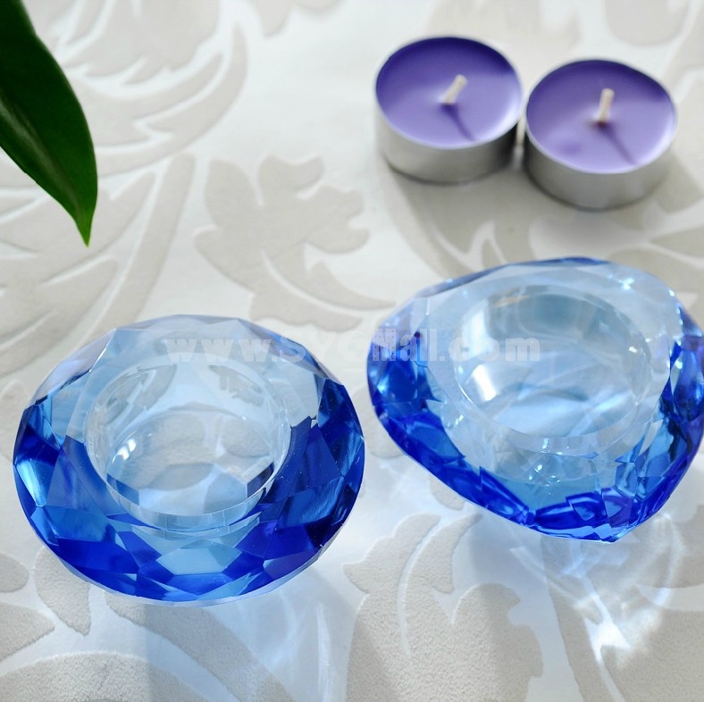 Crystal Glass Candleholder European Style 6 Colors (SJ113)