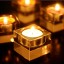 Square Crystal Glass Candleholder Colorless (SJ110)
