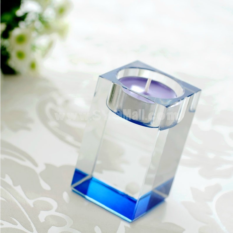 Square Crystal Glass Candleholder 2 Colors 