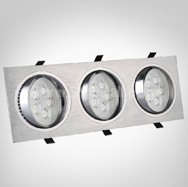 VOTORO LED Triple Heads Bright Embedded Celling Spotlight/Wall Light/Top Light/Grille Light 15W