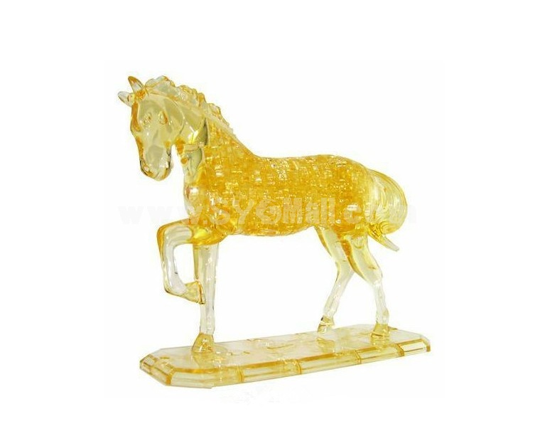 100-in-1 3D Horse Crystal Jigsaw Puzzle 