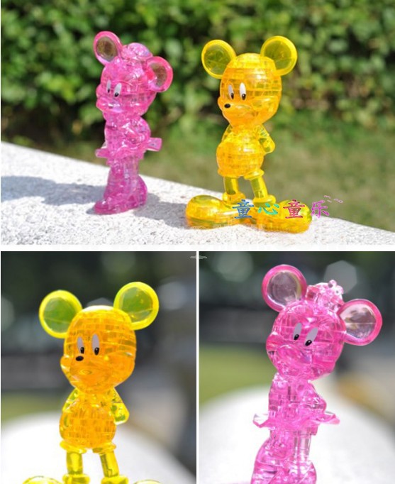 44-in-1 3D Mickey Crystal Jigsaw Puzzle 2Pcs