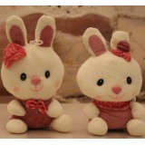 Cute & Novel Lover Rabbits Plush Toys Set 2Pcs 18*12cm