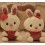 Cute Couple Rabbits Plush Toys Set 2Pcs 18*12cm