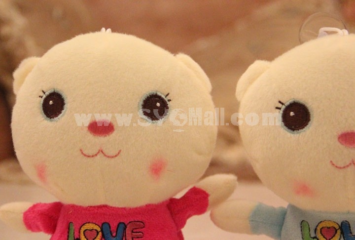 Cute Love Bear Plush Toys Set 2Pcs 18*12cm