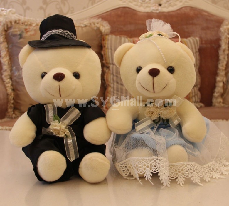Cute Teddy Bear Plush Toys Set 2Pcs 20*13CM
