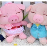 Cute & Novel Wedding Pig Plush Toys Set 2Pcs 18*12cm