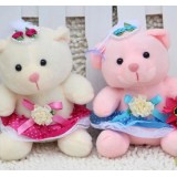 Cute & Novel Wedding Bear Plush Toys Set 3Pcs 18*12cm