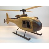 Handmade Wooden Home Decorative Novel Vintage Helicopter Model 