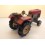 Handmade Wooden Decorative Home Accessory Vintage Red Tractor Model 