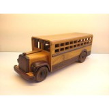 Handmade Wooden Home Decorative Novel Vintage American School Bus Model 