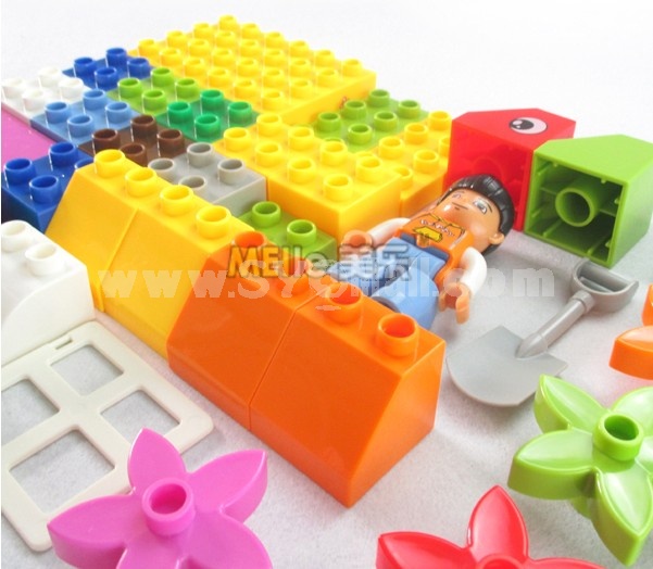 WANGE High Quality Plastic Blocks Large Bricks Agritourism Series 46 Pcs LEGO Compatible D2101