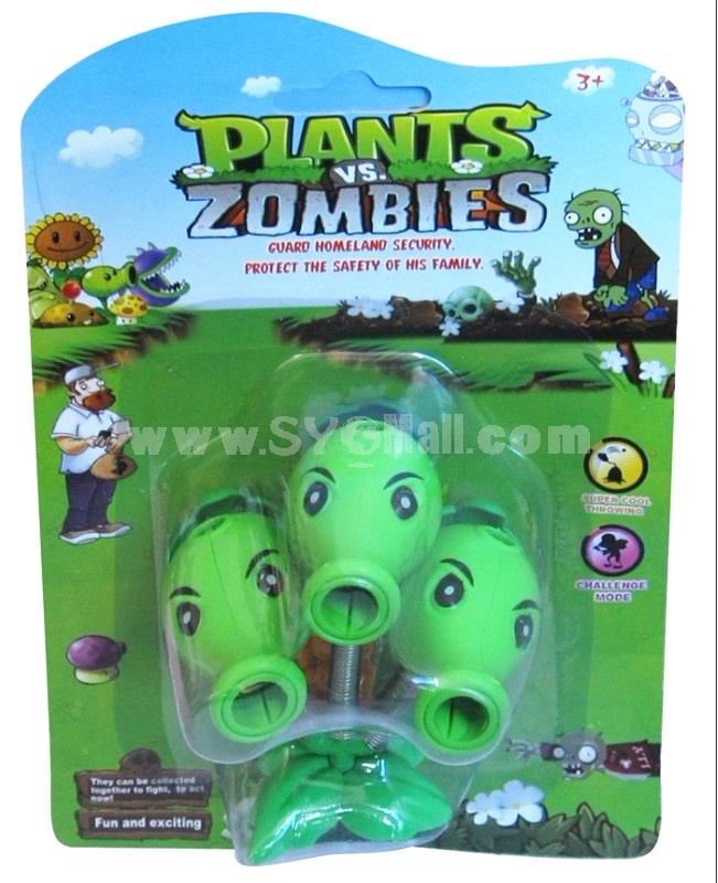 Plants vs Zombies Shooting Threepeater Vinyl Doll 