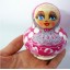 5pcs Handmade Wooden Russian Nesting Crystal Paint Doll Toy 