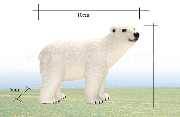 Land Animals Imitate Toys Stimulation Models -- White Bear S14659