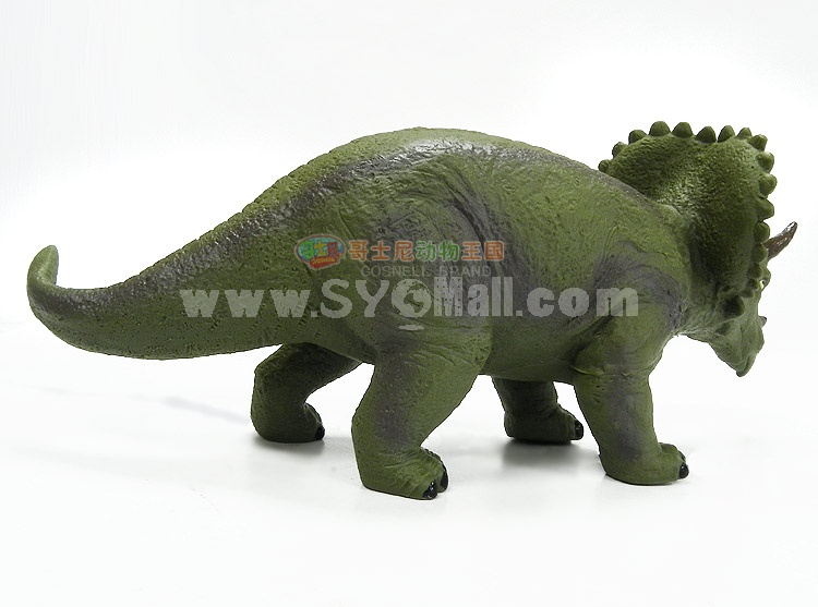 Rubber Dinosaur Toys Imitate Toys Stimulation Models -- Triceratops