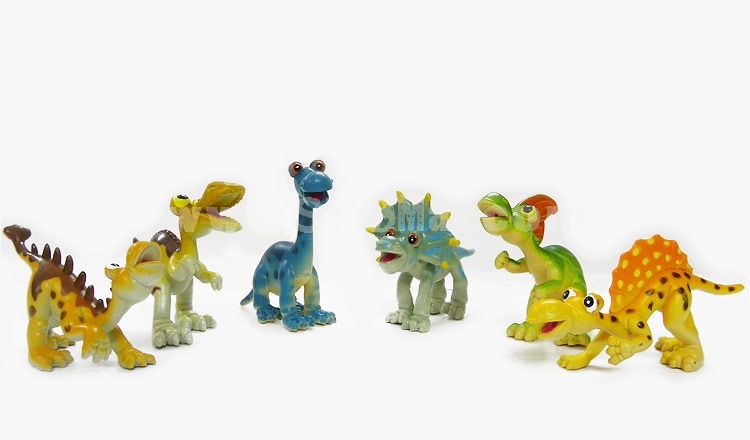 6pcs/Lot Cartoon Dinosaurs Models Imitate Toys Stimulation Models Jurassic Park