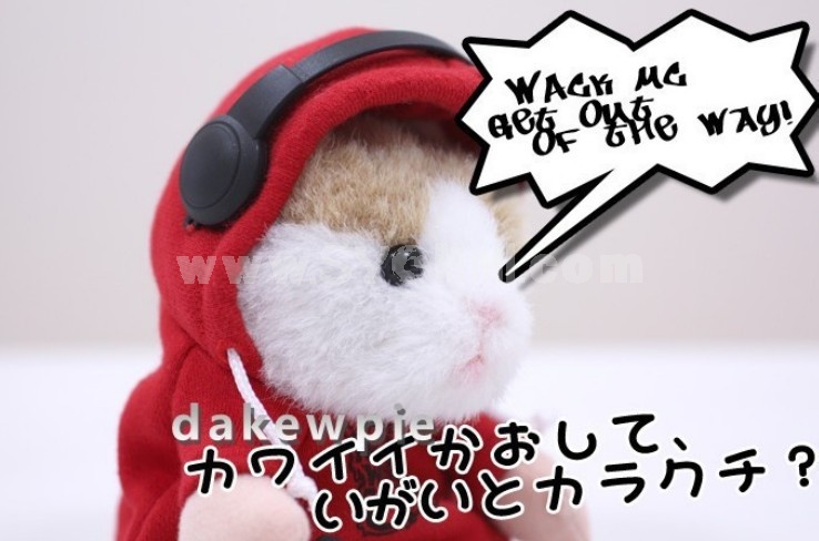 5.5" Russian Talking Hamster DJ Vearsion stuffed animal toys speaking kid Toy repeat what u said in any language