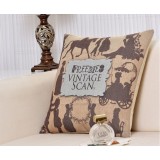 Decorative Printed Morden Stylish Throw Pillow Cover Cushion Cover No Pillow Inner -- Vintage Scans