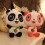 Candy Color Cute Panda Plush Toy 18cm/7" 2PCs